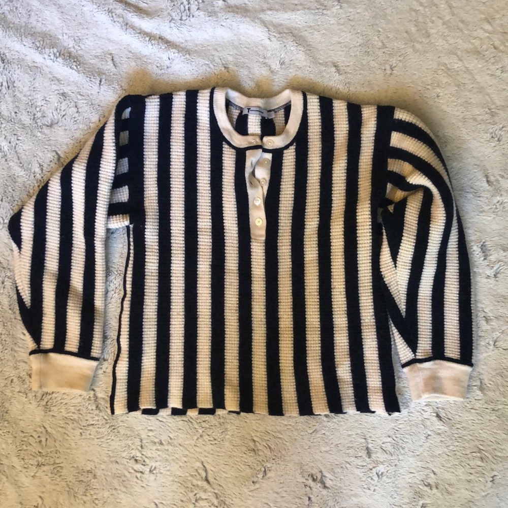 T by Alexander Wang striped waffle sweater, XS